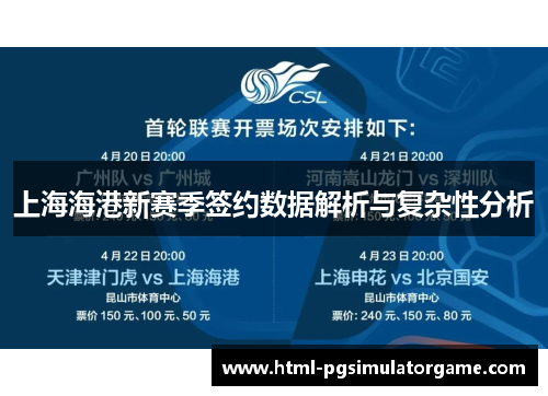 上海海港新赛季签约数据解析与复杂性分析